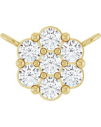 Colar Cluster em Ouro 14k com Diamantes de Laboratório