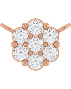 Colar Cluster em Ouro 14k com Diamantes de Laboratório