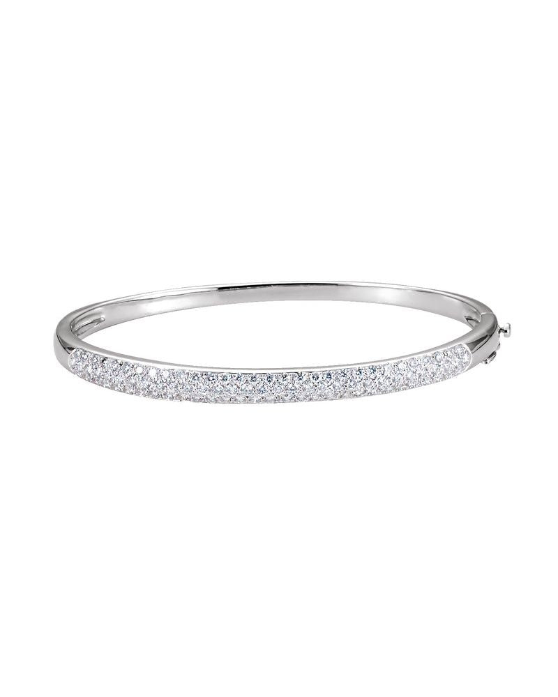 Bracelete Rígido Cravejado em Ouro 14k com Diamantes Naturais – Modelo 6