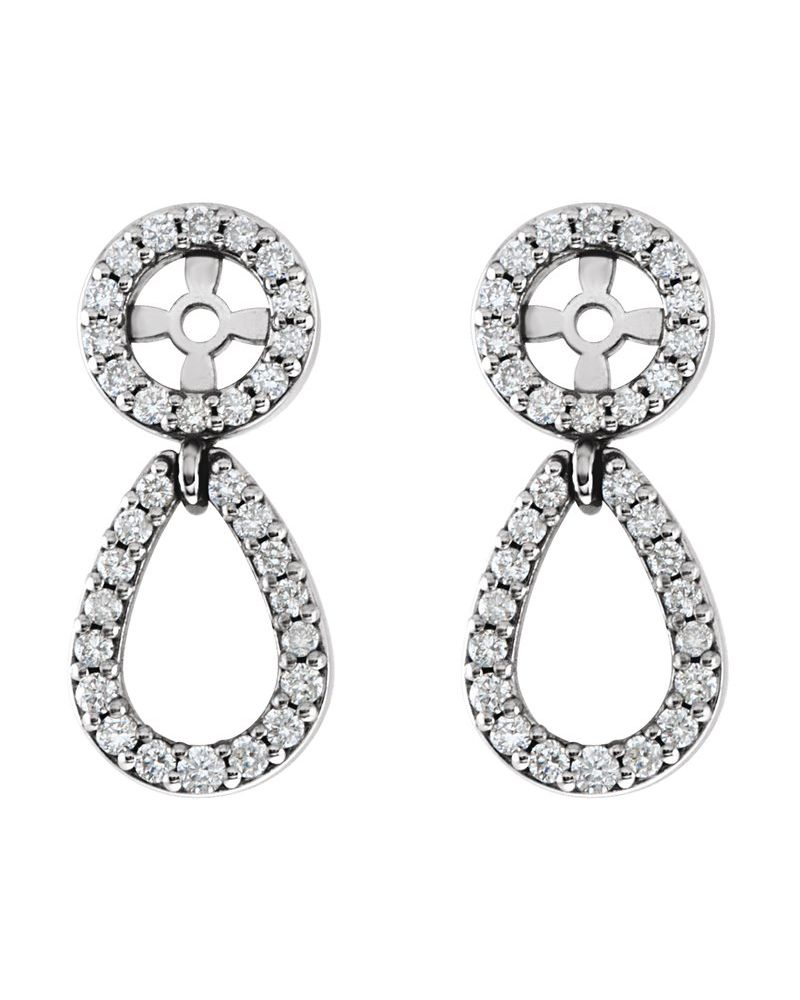 Jaqueta para Brinco Cravejada em Ouro 14k com Diamantes Naturais – Modelo 4