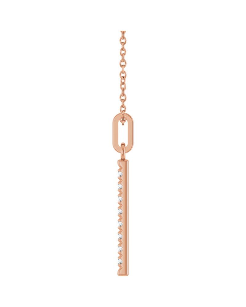 Colar Barra Cravejado em Ouro 14k com Diamantes de Laboratório – Modelo 5