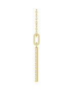 Colar Barra Cravejado em Ouro 14k com Diamantes de Laboratório – Modelo 5