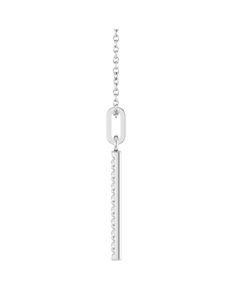 Colar Barra Cravejado em Ouro 14k com Diamantes de Laboratório – Modelo 5