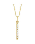 Colar Barra Cravejado em Ouro 14k com Diamantes de Laboratório – Modelo 5