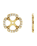 Jaqueta para Brinco Trevo em Ouro 14k com Diamantes Naturais