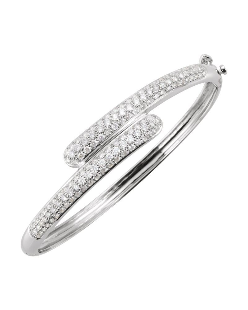 Bracelete Rígido Pavê em Ouro 14k com Diamantes Naturais – Modelo 4
