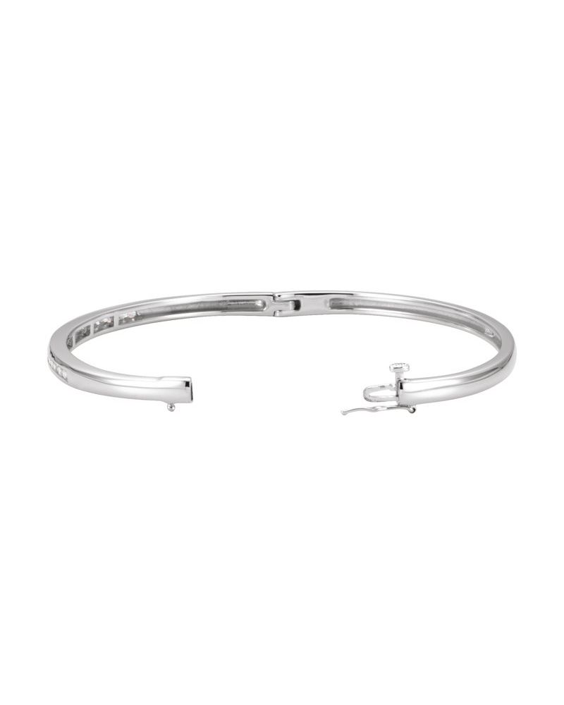 Bracelete Rígido com Dobradiça Cravejado em Ouro 14k com Diamantes Naturais – Modelo 5