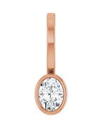 Pingente Solitário com Cravação Bezel em Ouro 14k com Diamantes de Laboratório – Modelo 3