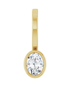 Pingente Solitário com Cravação Bezel em Ouro 14k com Diamantes de Laboratório – Modelo 3
