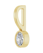 Pingente Solitário com Cravação Bezel em Ouro 14k com Diamantes de Laboratório – Modelo 3