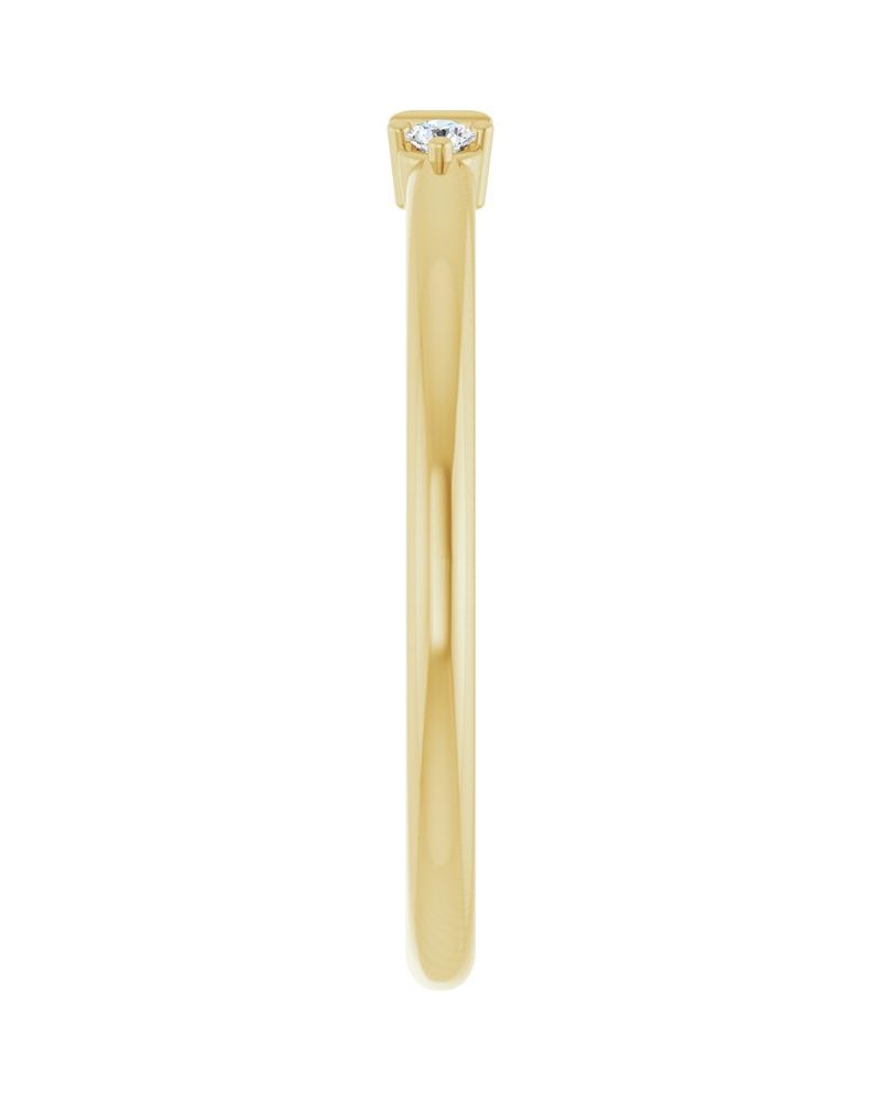 Anel Cravejado Empilhável em Ouro 14k com Diamantes Naturais – Modelo 2