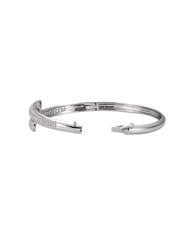Bracelete Rígido Pavê em Ouro 14k com Diamantes Naturais – Modelo 4
