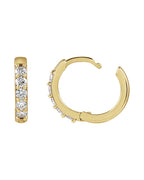 Brinco Huggie em Ouro 14k com Diamantes Naturais – Amarelo 14k, 0,08 ct