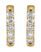 Brinco Huggie em Ouro 14k com Diamantes Naturais – Amarelo 14k, 0,08 ct