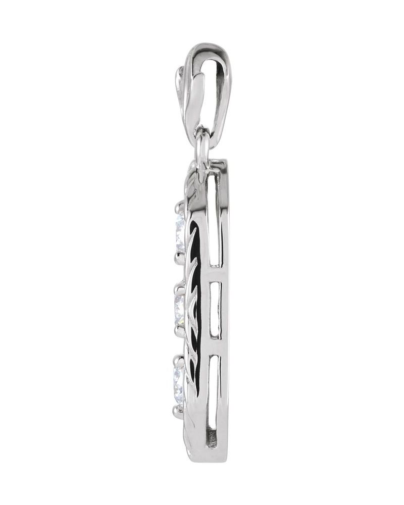 Pingente Três Pedras em Ouro 14k com Diamantes Naturais – Modelo 8