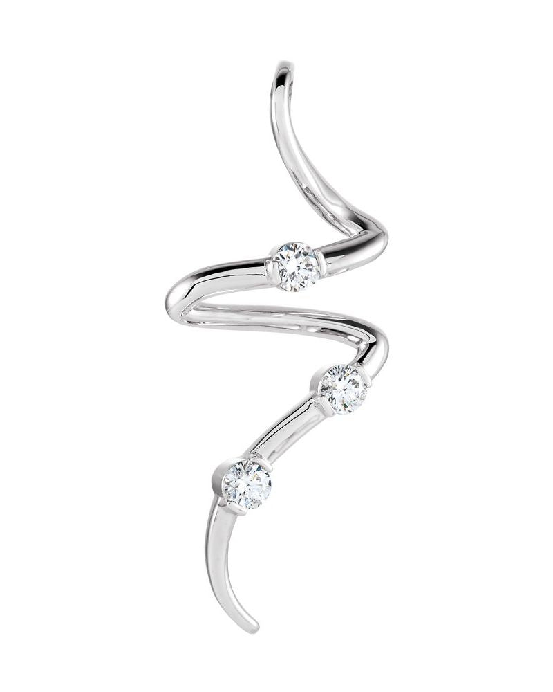 Pingente Três Pedras Orgânico em Ouro 14k com Diamantes Naturais – Modelo 4