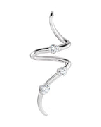 Pingente Três Pedras Orgânico em Ouro 14k com Diamantes Naturais – Modelo 4