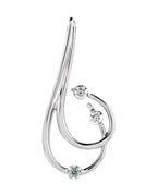 Pingente Três Pedras Orgânico em Ouro 14k com Diamantes Naturais – Modelo 3