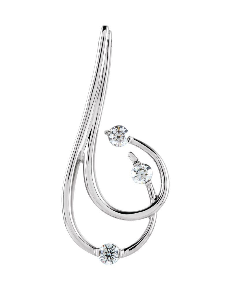 Pingente Três Pedras Orgânico em Ouro 14k com Diamantes Naturais – Modelo 3