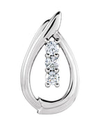 Pingente Três Pedras em Ouro 14k com Diamantes Naturais – Modelo 7
