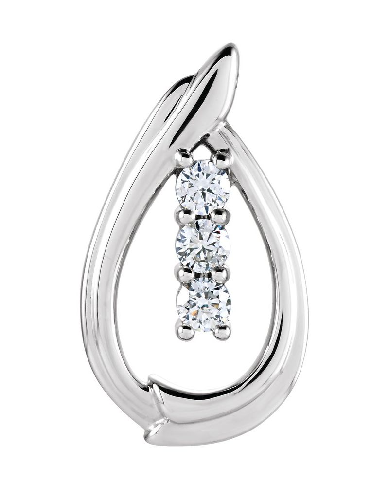 Pingente Três Pedras em Ouro 14k com Diamantes Naturais – Modelo 7
