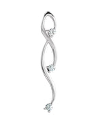 Pingente Três Pedras Orgânico em Ouro 14k com Diamantes Naturais – Modelo 2