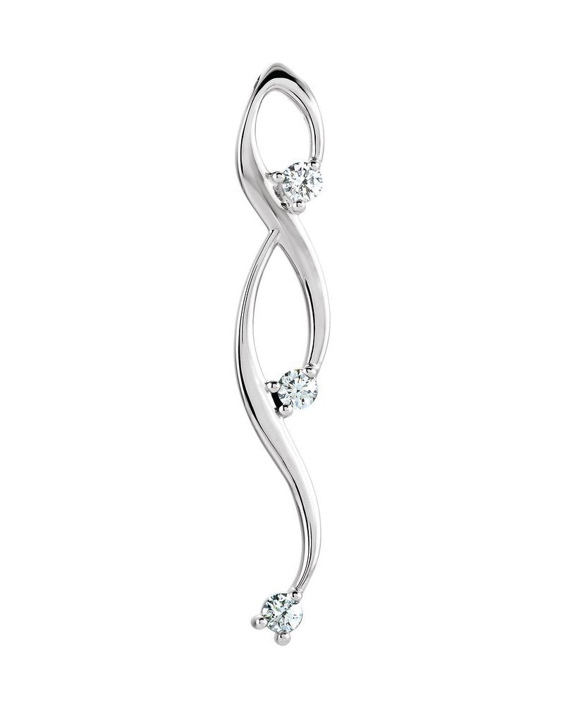 Pingente Três Pedras Orgânico em Ouro 14k com Diamantes Naturais – Modelo 2