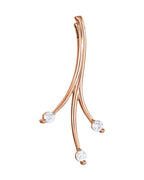 Pingente Três Pedras Orgânico em Ouro 14k com Diamantes Naturais – Modelo 6