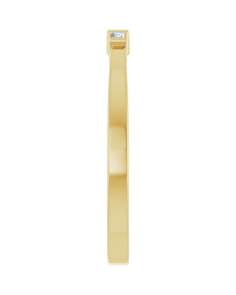 Anel Empilhável em Ouro 14k com Diamantes de Laboratório