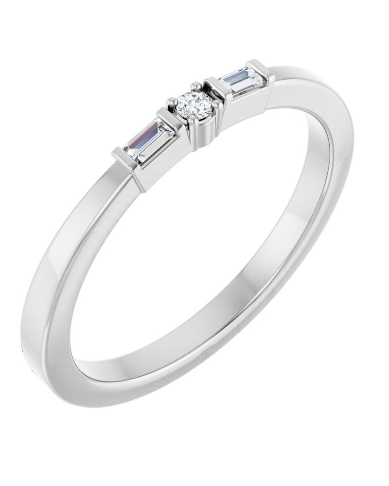Anel Empilhável em Ouro 14k com Diamantes Naturais