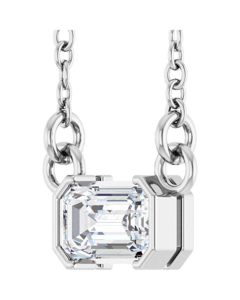 Colar Solitário em Ouro 14k com Diamantes de Laboratório – Modelo 9
