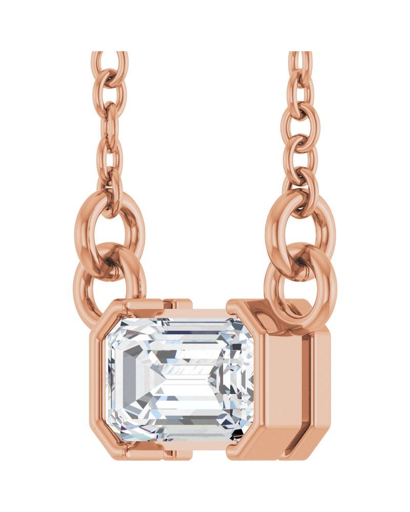 Colar Solitário em Ouro 14k com Diamantes de Laboratório – Modelo 9