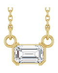 Colar Solitário em Ouro 14k com Diamantes de Laboratório – Modelo 9