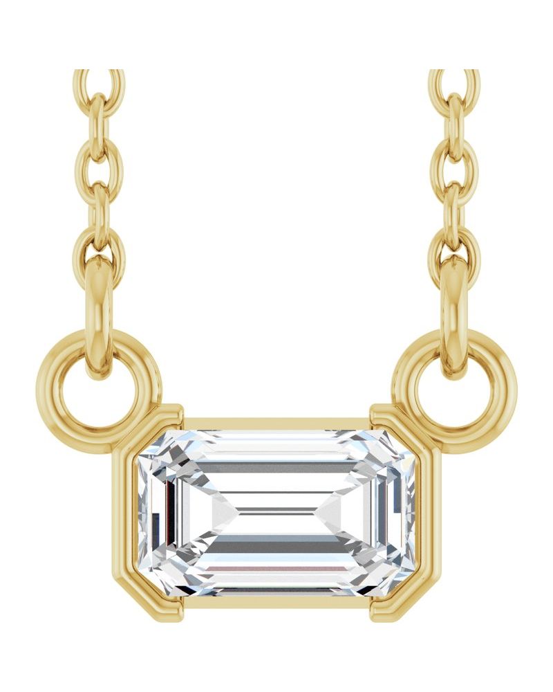 Colar Solitário em Ouro 14k com Diamantes de Laboratório – Modelo 9
