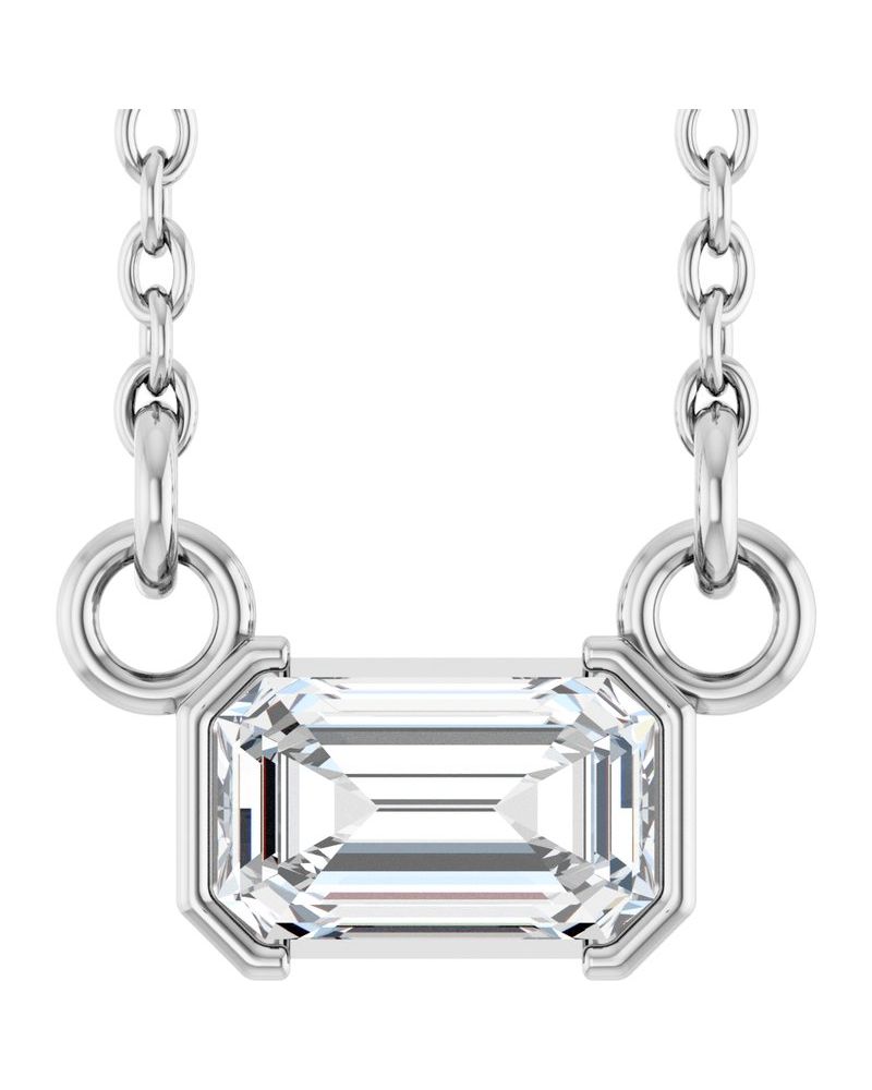 Colar Solitário em Ouro 14k com Diamantes de Laboratório – Modelo 9