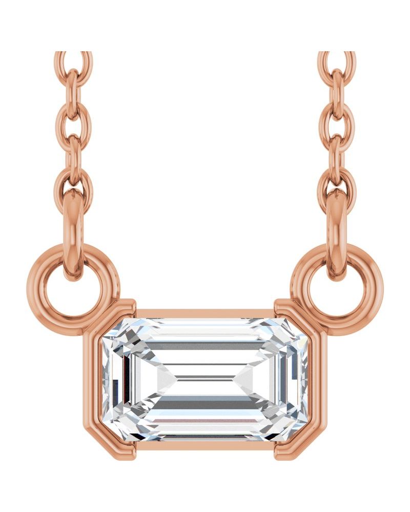 Colar Solitário em Ouro 14k com Diamantes de Laboratório – Modelo 9