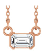 Colar Solitário em Ouro 14k com Diamantes de Laboratório – Modelo 9