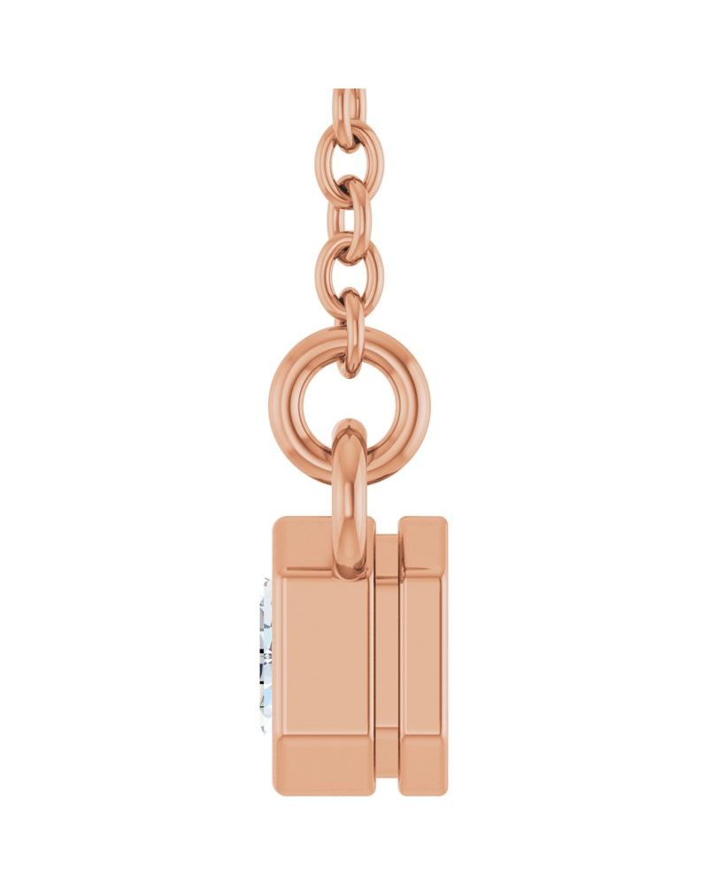 Colar Solitário em Ouro 14k com Diamantes de Laboratório – Modelo 9