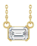 Colar Solitário em Ouro 14k com Diamantes de Laboratório – Modelo 9