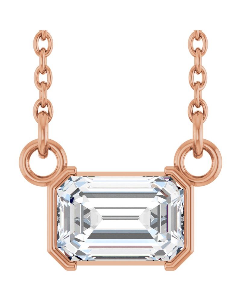 Colar Solitário em Ouro 14k com Diamantes de Laboratório – Modelo 9