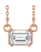 Colar Solitário em Ouro 14k com Diamantes de Laboratório – Modelo 9