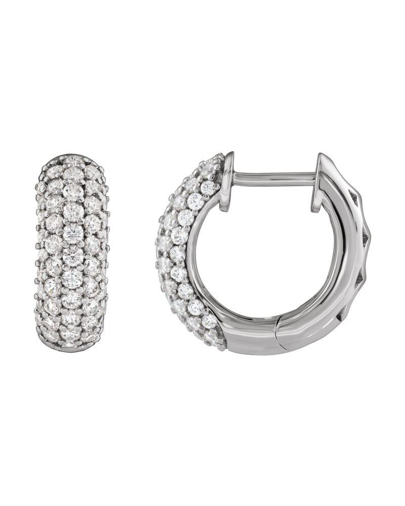 Brinco de Aro Cravejado em Ouro 14k com Diamantes de Laboratório – Modelo 11