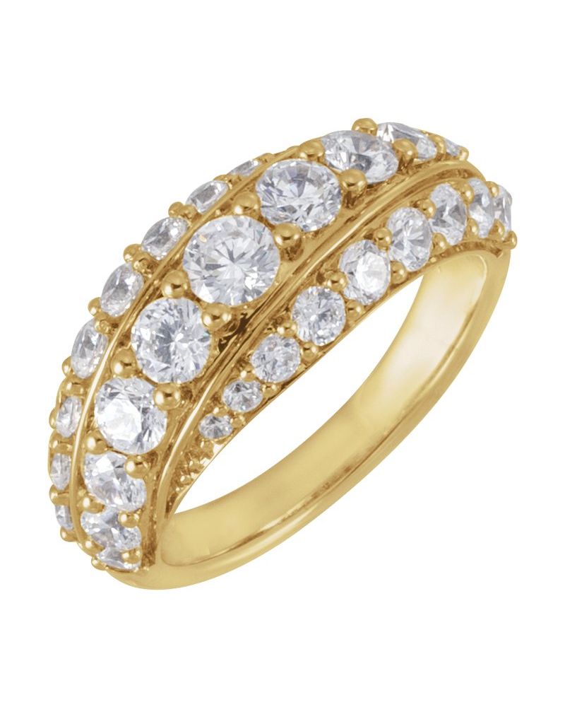 Anel Cravejado em Ouro 14k com Diamantes de Laboratório – Modelo 3