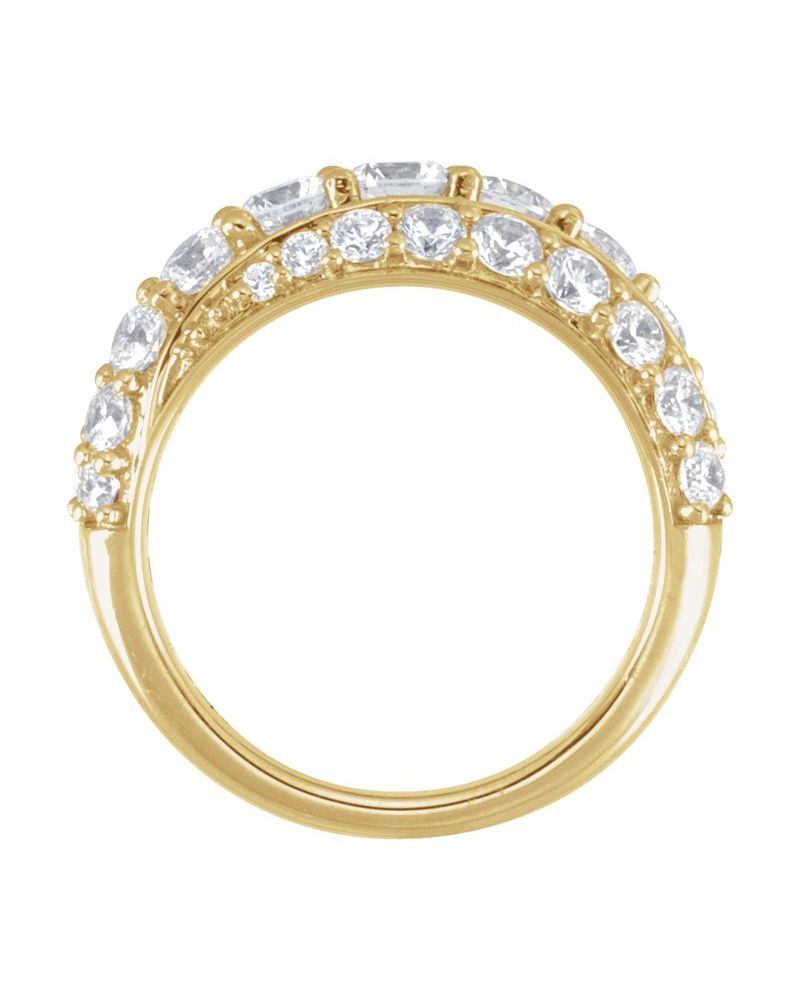 Anel Cravejado em Ouro 14k com Diamantes de Laboratório – Modelo 3
