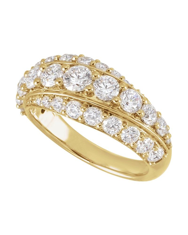 Anel Cravejado em Ouro 14k com Diamantes de Laboratório – Modelo 3