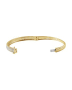 Bracelete Rígido Cravejado em Ouro 14k com Diamantes de Laboratório – Modelo 2