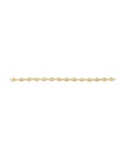 Pulseira Elos Navais Cravejada em Ouro 14k com Diamantes de Laboratório