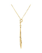 Colar Flor-de-lis em Ouro 14k com Diamantes Naturais – Modelo 4
