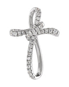 Pingente Cruz Cravejado em Ouro 14k com Diamantes de Laboratório – Modelo 9