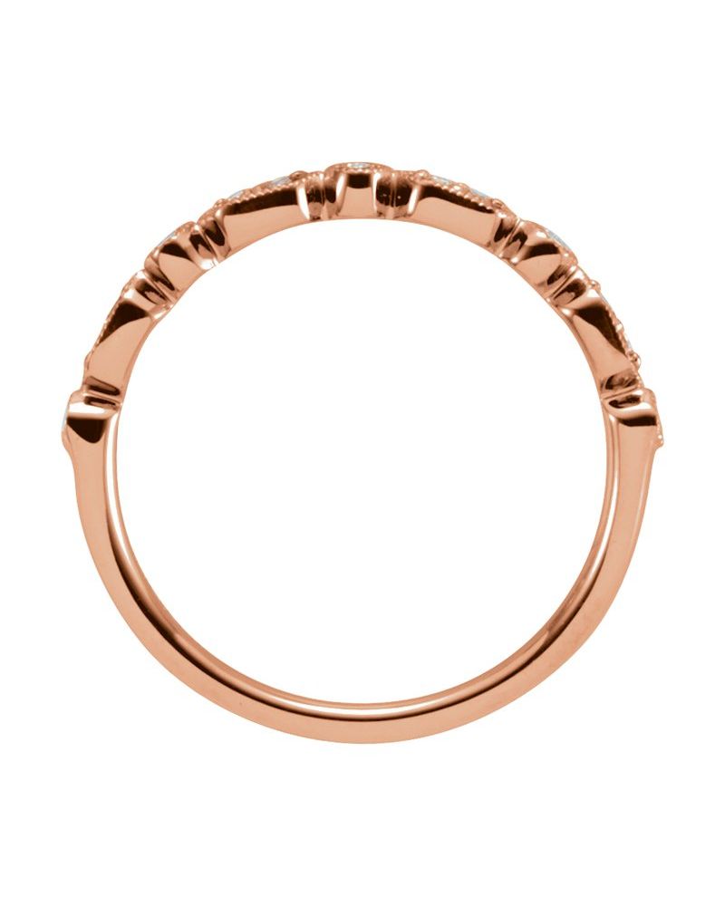 Anel Cravejado Empilhável em Ouro 14k com Diamantes Naturais – Modelo 10